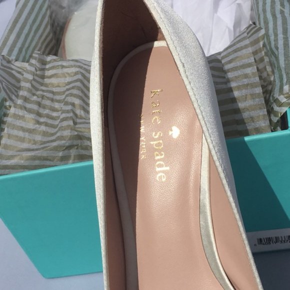 kate spade Derbie Satin Pump Kitten Heel Sz 7 NIB - Picture 5 of 9
